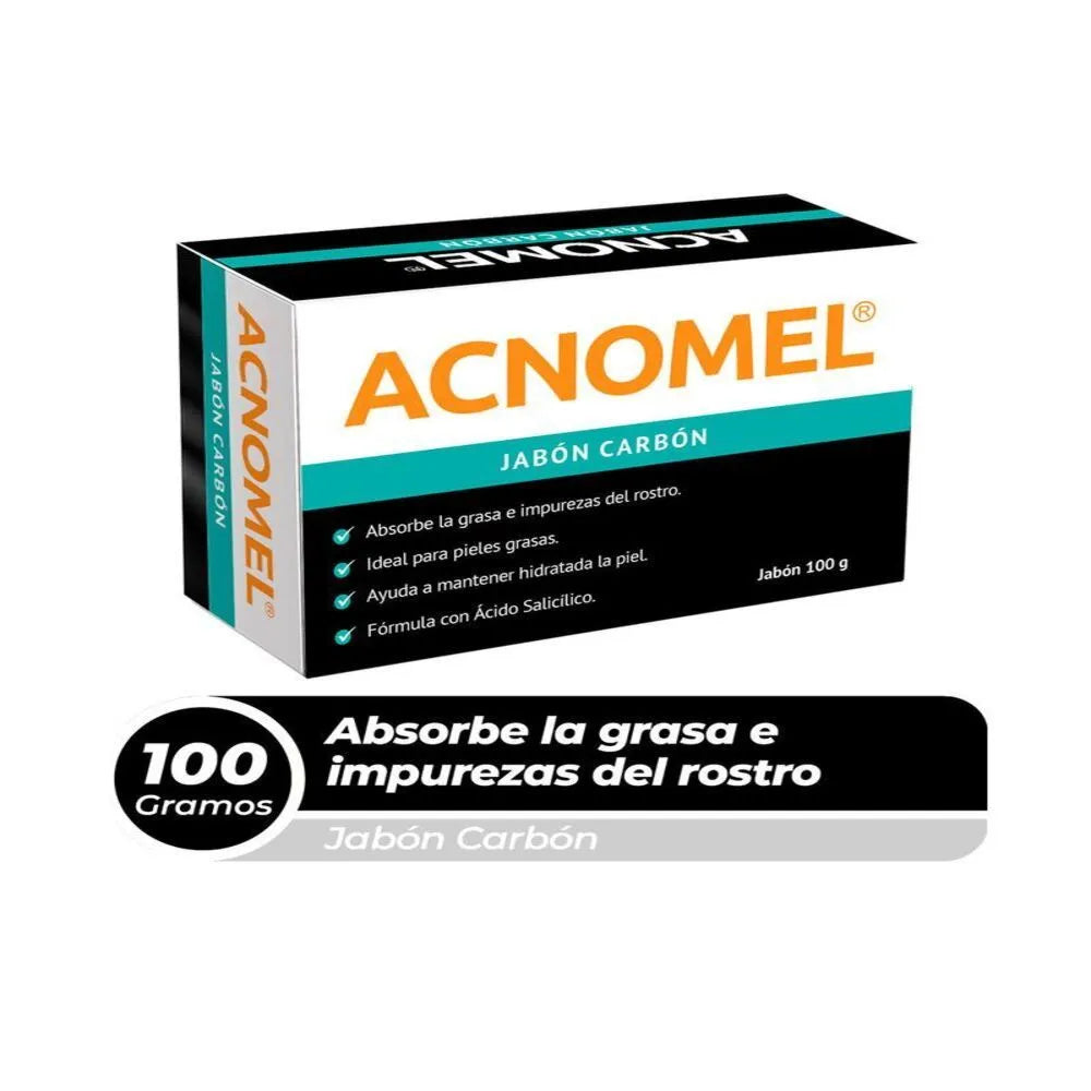 ACNOMEL JABON CARBON X 100 GR