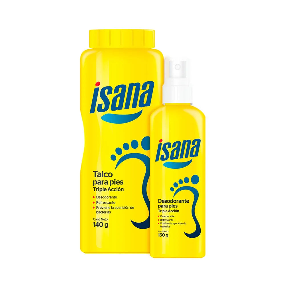 Isana Talco para Pies -Pack 2 und (240 g + 60 g)