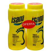 Isana Talco para Pies -Pack 2 und (60 g c/u)