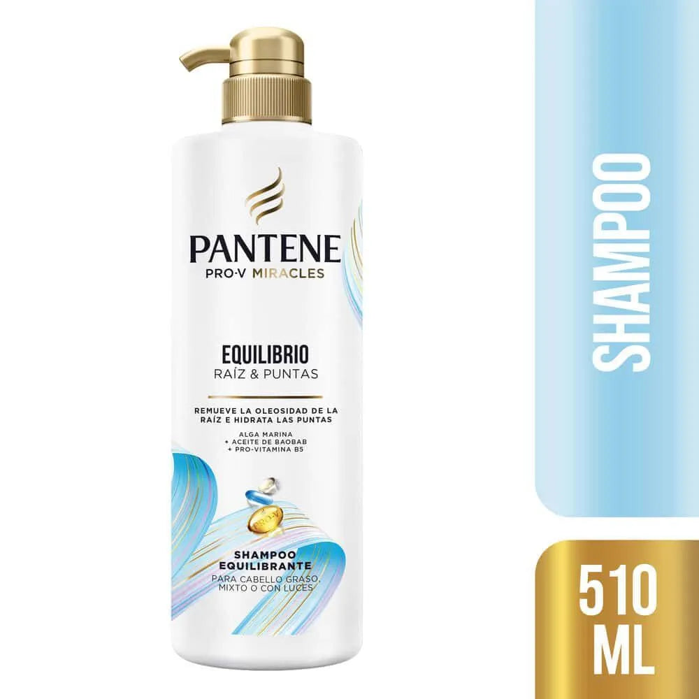 Shampoo Pantene Equilibrante Pro-V Miracles Equlibrio Raiz y Puntas 510 ML