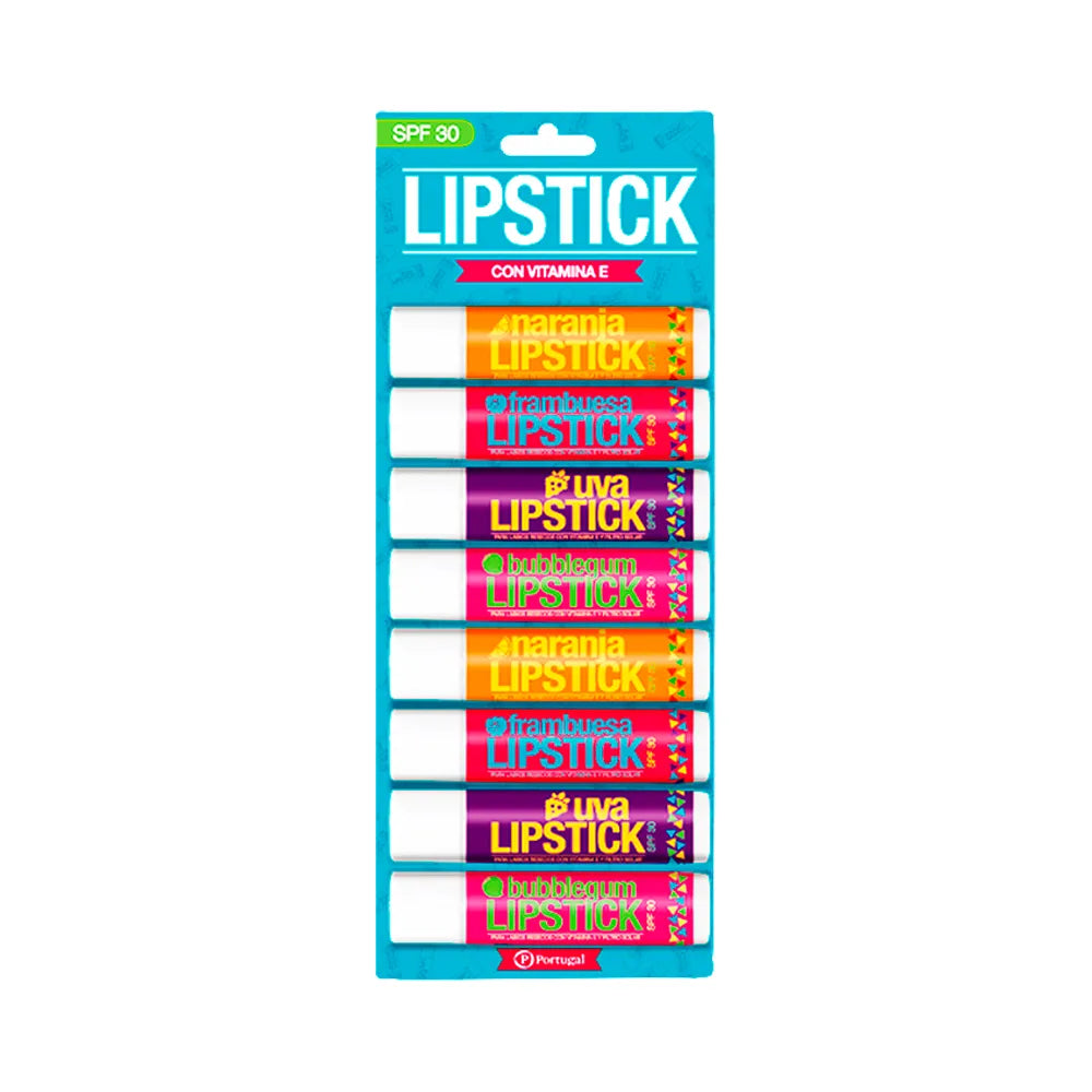 Lipstick Frutas Spf30 Caja x 8 barras 5 gr