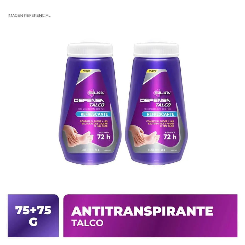 Pack Talco para Pies Silka Defens 75gr + 75gr
