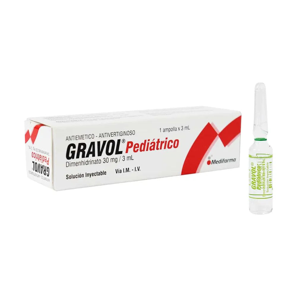 Gravol Pediátrico 30 mg/3 mL Solución Inyectable