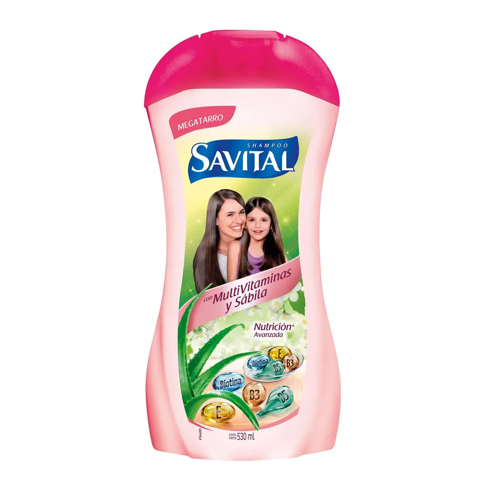 Savital Shampoo Multivitaminas y Sábila x 530ml