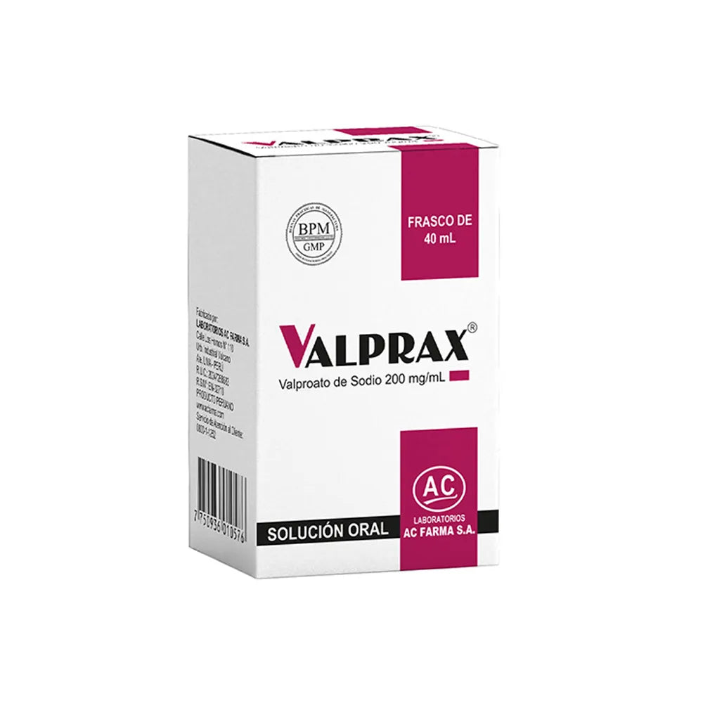 Valprax 200 MG/Ml Solución Oral Frasco 40 ml
