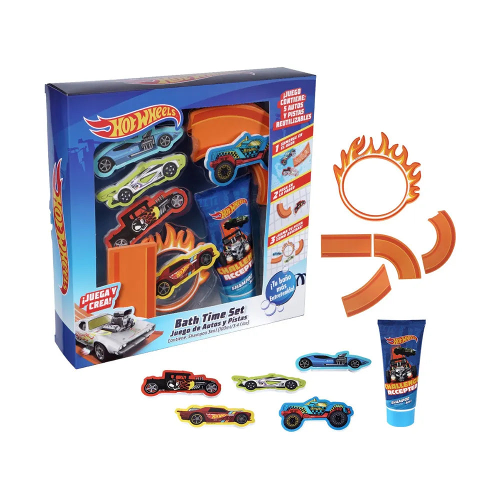 Estuche Pista Hotwhels +Shampoo X100Ml