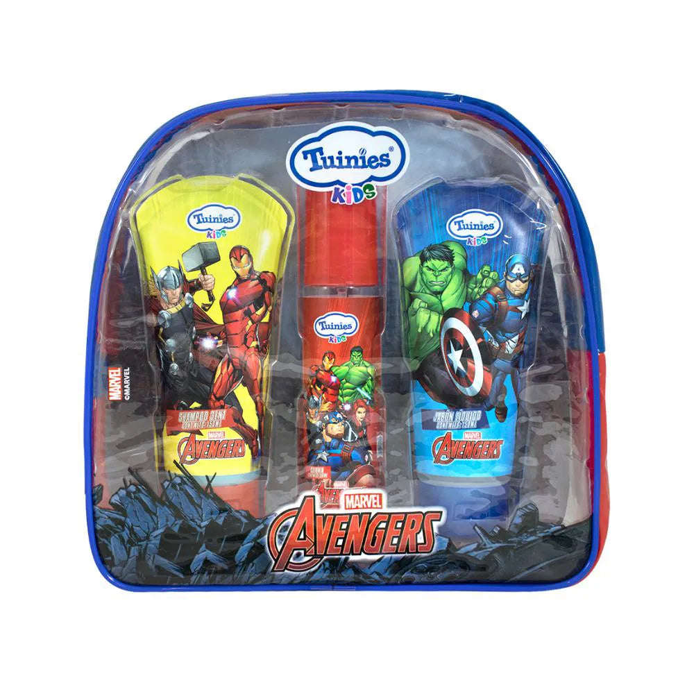Set Mochila Tuinies Avengers Shampoo 150 Ml + Jabón Líquido 150Ml