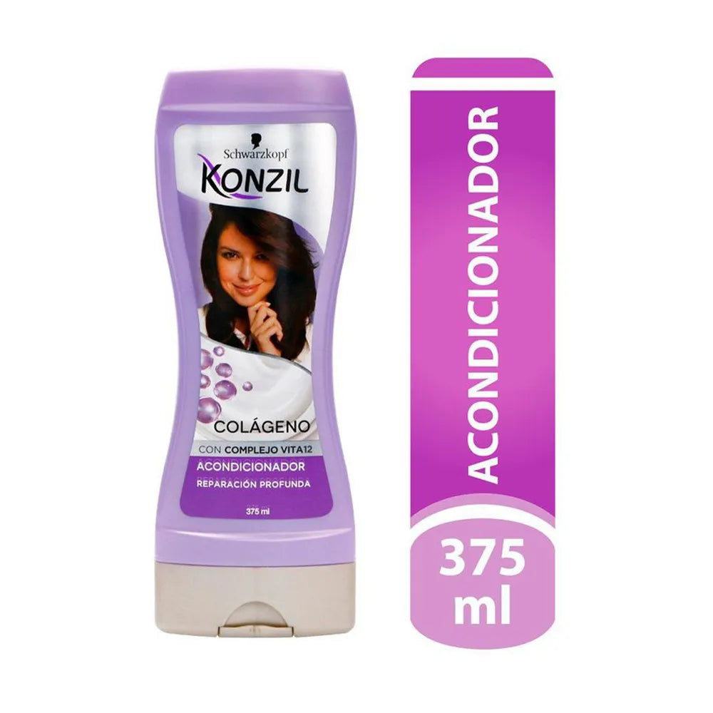 Acondicionador Konzil Colágeno Complejo V12 Envase 375 mL