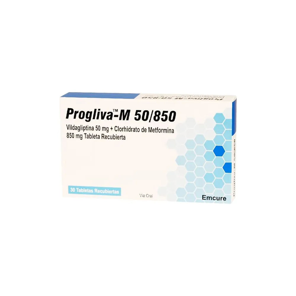 Progliva M 50 mg + 850 mg Tabletas Recubiertas