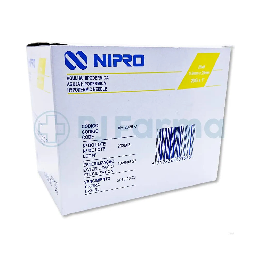 Aguja 20 x 1 Nipro Caja x 100 Unid