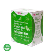 Qrasun Citrato de Potasio + Citrato de Magnesio + Vit B1, B6, B12 Mezcla en Polvo