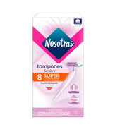Nosotras Tampón Sensitive Con Aplicador Súper x 8 Un