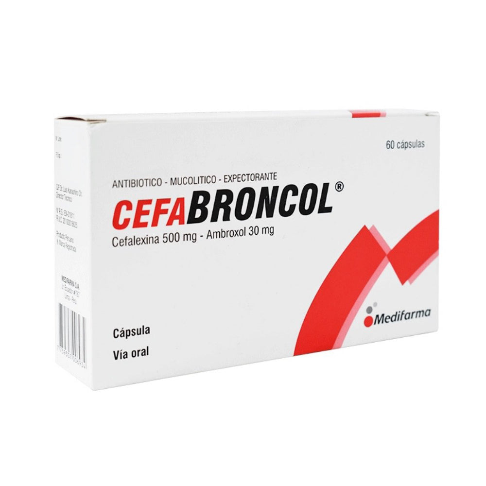 Cefabroncol 500/30Mg - Caja 60 Cápsulas