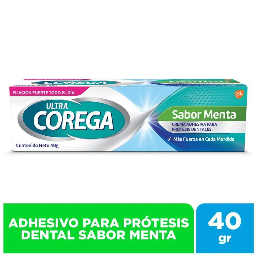 Corega Crema Adhesiva Sabor Menta - 40gr
