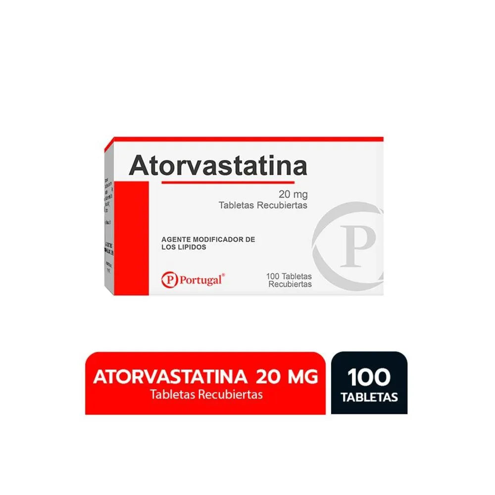 Atorvastatina 20 Mg Tabletas Recubiertas