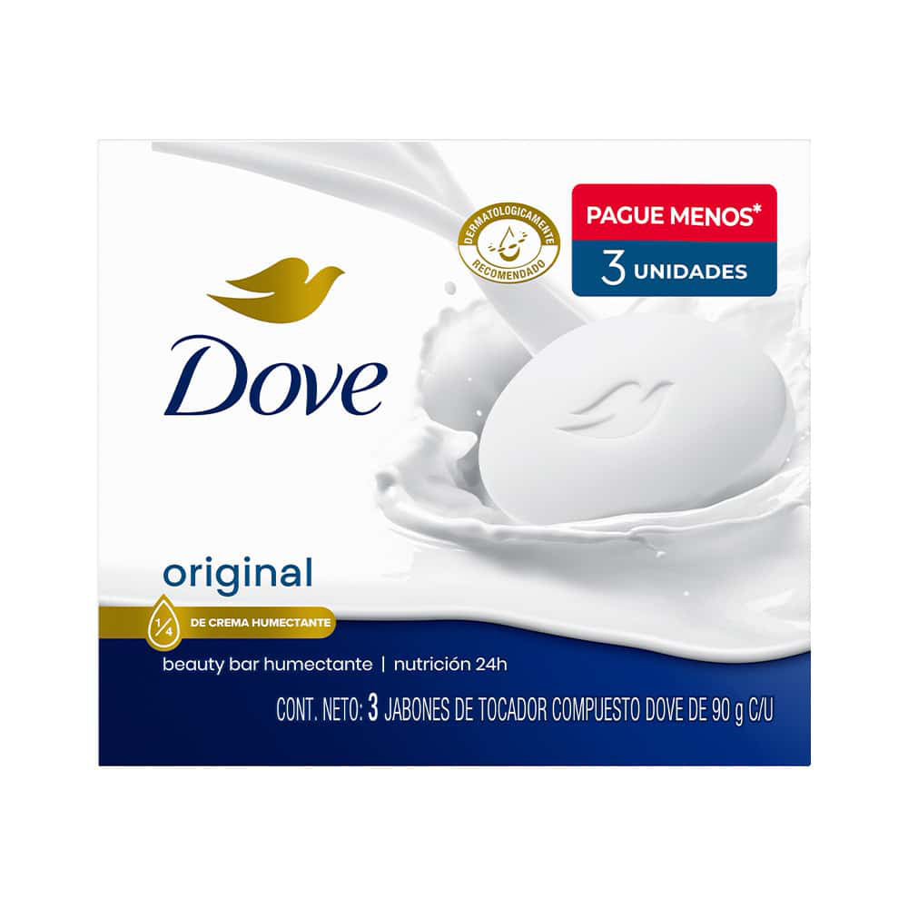 Jabón Dove Cremoso Original – Pack 3 un