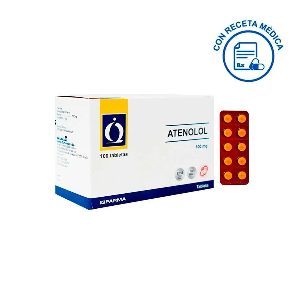 Atenolol 100 mg Tabletas