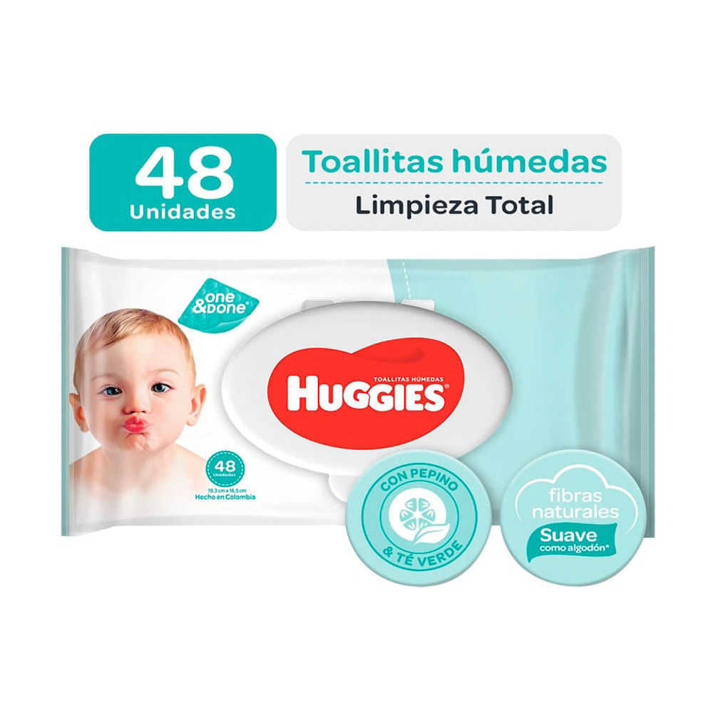 HUGGIES TOALLA HUMEDA ONE/D.48