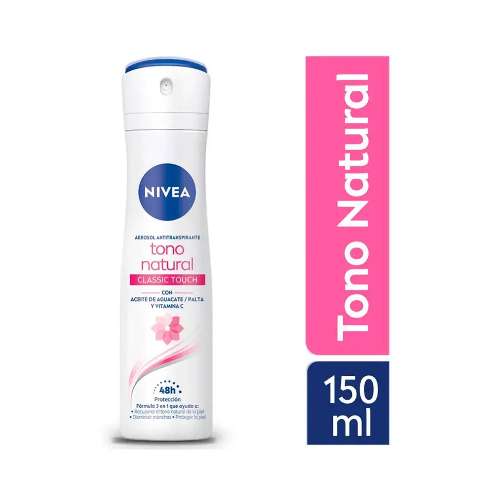 Desodorante Spray Nivea Aclarado Natural Classic Touch x 150 ml