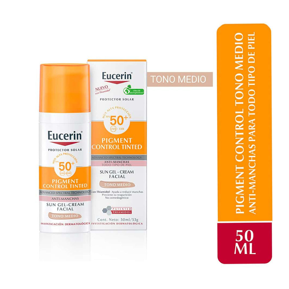 Protector Solar Eucerin Pigment Control Fluido Tono Medio FPS 50+