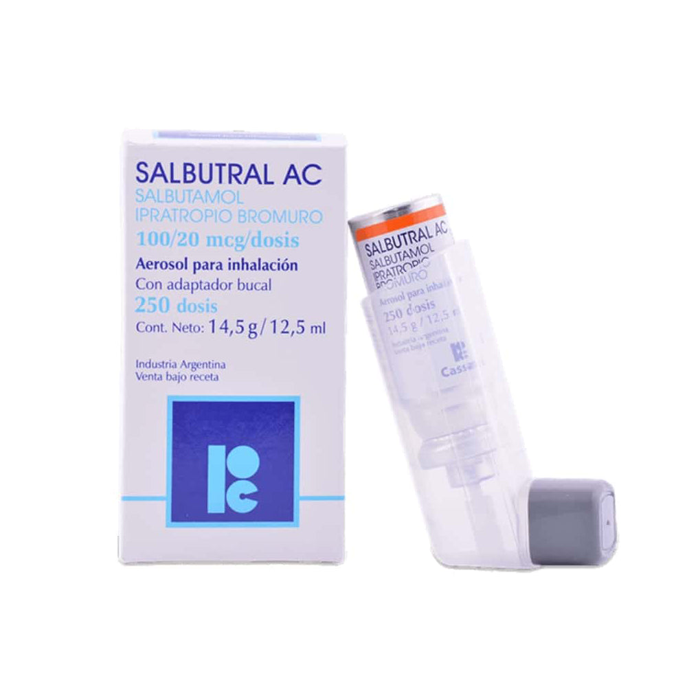 Salbutral AC 100 mcg - 20mcg / Dosis Aerosol para Inhalacion